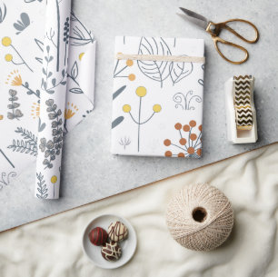 Papier Cadeau Abstrait moderne Floral sans couture Motif