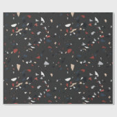 Papier Cadeau Abstrait moderne Terrazzo Motif du milieu du siècl (Plat)