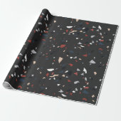 Papier Cadeau Abstrait moderne Terrazzo Motif du milieu du siècl (Déroulé)