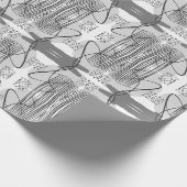 Papier Cadeau Abstrait Monotone moderne Boho noir et blanc (Coin)