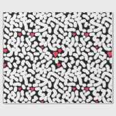 Papier Cadeau Abstrait noir blanc (Plat)