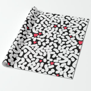 Papier Cadeau Abstrait noir blanc