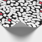 Papier Cadeau Abstrait noir blanc (Coin)