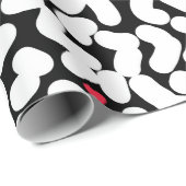 Papier Cadeau Abstrait noir blanc (Coin rond)