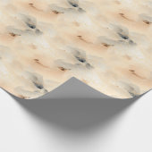 Papier Cadeau Abstrait noir et beige (Coin)