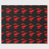 Papier Cadeau Abstrait noir et rouge (Plat)