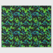 Papier Cadeau Abstrait noir et vert (Plat)