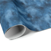 Papier Cadeau Abstrait Nuageux Bleu (Coin rond)