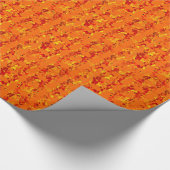 Papier Cadeau Abstrait orange et jaune (Coin)