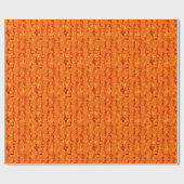 Papier Cadeau Abstrait orange et jaune (Plat)
