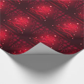 Papier Cadeau Abstrait Ours de CHEVAL Arbres de Noël rouges (Coin)