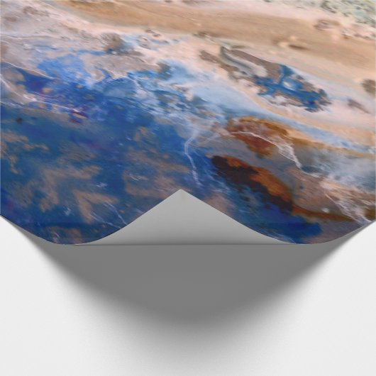 Papier Cadeau Abstrait plage de sable motif motif en mousse d'ea (Coin)