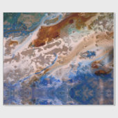 Papier Cadeau Abstrait plage de sable motif motif en mousse d'ea (Plat)