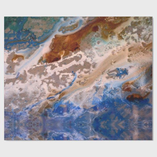 Papier Cadeau Abstrait plage de sable motif motif en mousse d'ea (Plat)