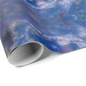 Papier Cadeau Abstrait plage de sable motif motif en mousse d'ea (Coin rond)