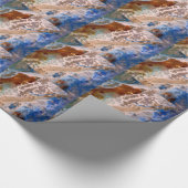 Papier Cadeau Abstrait plage de sable motif motif en mousse d'ea (Coin)