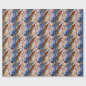 Papier Cadeau Abstrait plage de sable motif motif en mousse d'ea (Plat)