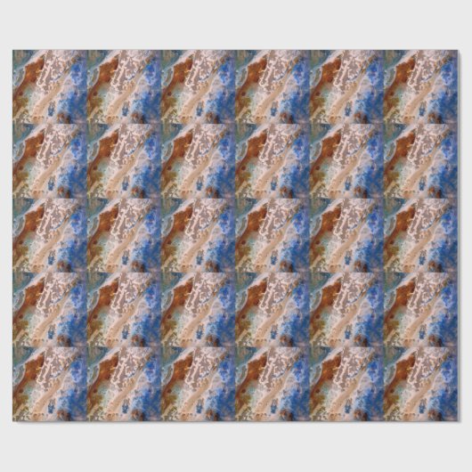 Papier Cadeau Abstrait plage de sable motif motif en mousse d'ea (Plat)