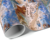 Papier Cadeau Abstrait plage de sable motif motif en mousse d'ea (Coin rond)