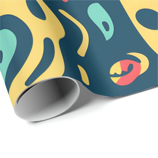 Papier Cadeau Abstrait psychédélique (Coin rond)