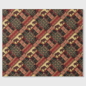 Papier Cadeau Abstrait rétro africain vintage sans couture (Plat)