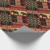 Papier Cadeau Abstrait rétro africain vintage sans couture (Coin)
