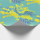 Papier Cadeau abstrait rose d'inspiration japonaise florale simp (Coin)