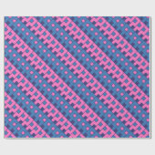 Papier Cadeau Abstrait rose et bleu (Plat)