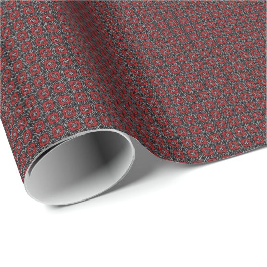 Papier Cadeau Abstrait rouge (Coin rond)