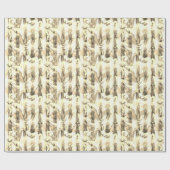 Papier Cadeau Abstrait sans couture brosse trait moderne multico (Plat)
