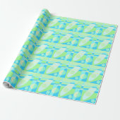 Papier Cadeau Abstrait surf Pastel Blue Green (Déroulé)