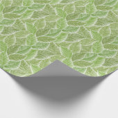 Papier Cadeau Abstrait vert fleuri, arrière - plan sans soudure. (Coin)