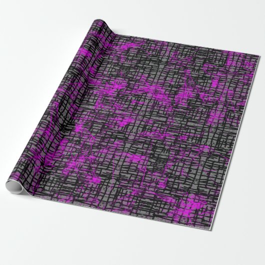 Papier Cadeau Abstrait violet et gris (Déroulé)