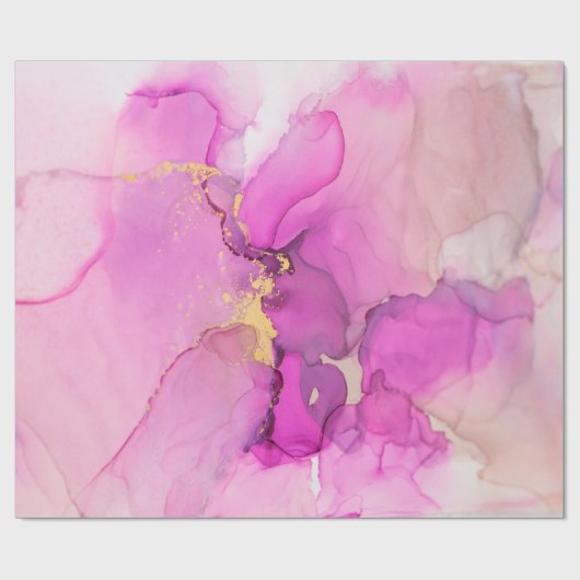 Papier Cadeau Abstrait violet, lilas, rose, arrière - plan or, w (Plat)