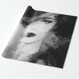 Papier Cadeau Abstraite belle femme. illustration de mode. ac