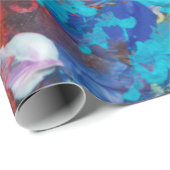 Papier Cadeau Abstraite brosse de frottement de point acrylique (Coin rond)