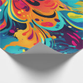 Papier Cadeau Abstraite flambée florale (Coin)