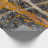 Papier Cadeau Abstraite ligne blanche or texture rocheuse (Coin)