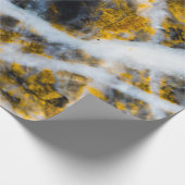 Papier Cadeau Abstraite ligne blanche or texture rocheuse (Coin)
