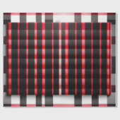 Papier Cadeau Abstraite Rouge Noir Plaid Collection moderne (Plat)