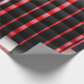 Papier Cadeau Abstraite Rouge Noir Plaid Collection moderne (Coin)