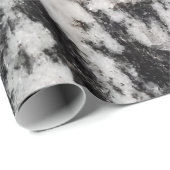 Papier Cadeau Abstraite taches blanches et noires par détenteur (Coin rond)