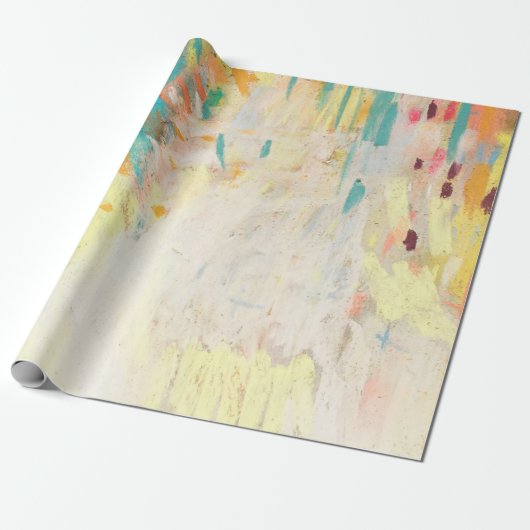 Papier Cadeau Abstraite texture crayon vive. Pastel texturé (Déroulé)