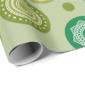 Papier Cadeau Abstraits ornements ronds sans couture motif vinta (Coin rond)