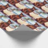 Papier Cadeau Abyssinian cat on Beach, cadeau d'été pour amoureu (Coin)
