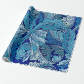 Papier Cadeau Acanthus Blue, William Morris (Déroulé)