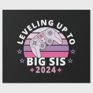 Papier Cadeau Accéder au rang de grande sœur 2024 Filles