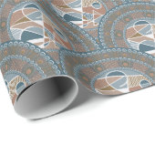 Papier Cadeau Accent Abstrait Mandala Art Déco St Jacques (Coin rond)