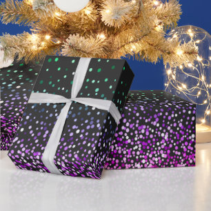 Papier Cadeau Accent de Parties scintillant couleur noire