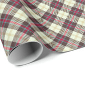 Papier Cadeau Accent Motif Plaid Classique (Coin rond)